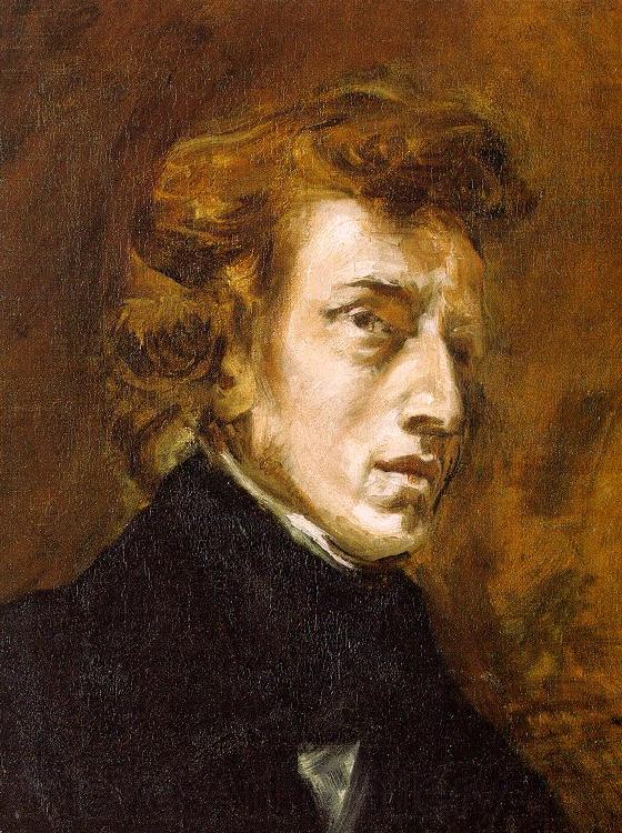 Eugene Delacroix Portrait of Frederic Chopin France oil painting art